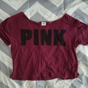PINK cropped t shirt